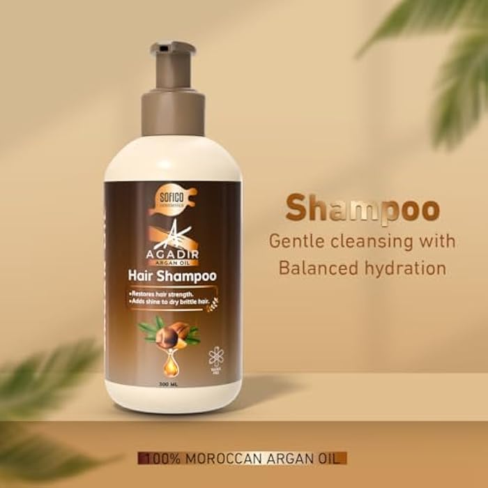 Sofico Cosmetics Agadir Argan Oil Hair Shampoo 300 ml - Image 3